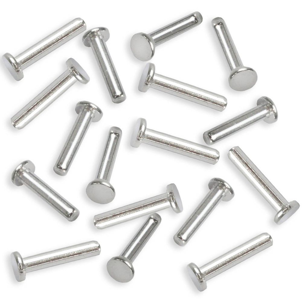 Rivets and Findings Aluminum Flat Head 1/16" Rivets, 5/16" Long, Pack of 50